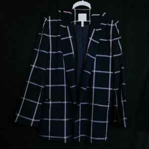 TopShop Navy + Pink Oversized Blazer